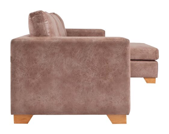 sofá seccional mónaco derecho tela envejecida beige