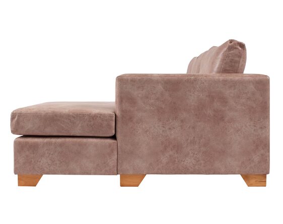 sofá seccional mónaco derecho tela envejecida beige