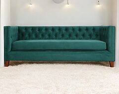 sofá 3 cuerpos verona capitoné felpa soft velvet