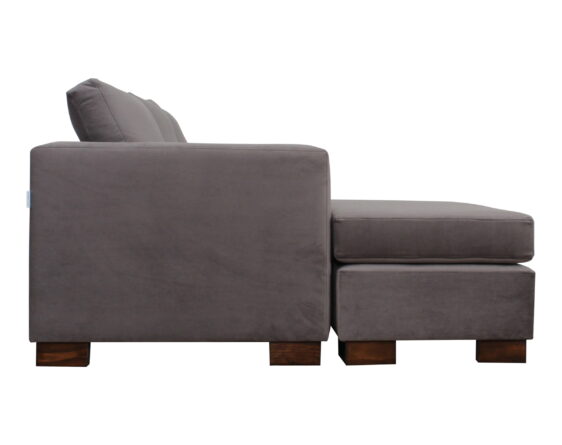 sofá 3 cuerpos mónaco chaise longue intercambiable felpa velluti