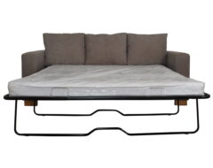 sofá cama urban queen 3d finesse tostado frente abierto