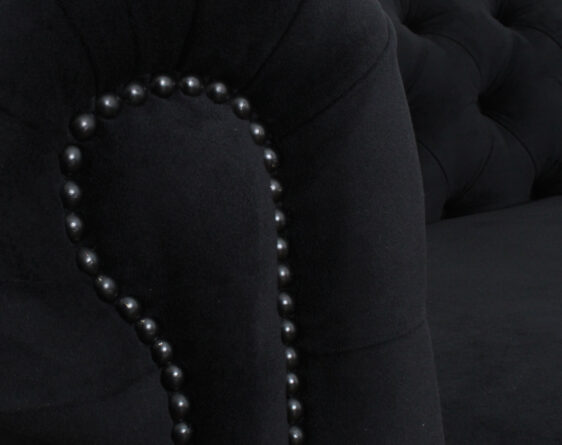 sofá chesterfield 3 cuerpos felpa liso