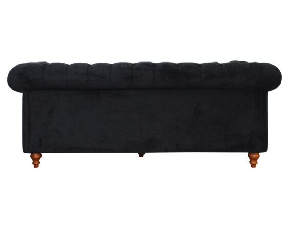 sofá chesterfield 3 cuerpos felpa liso