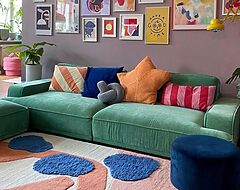 sofa verde botella
