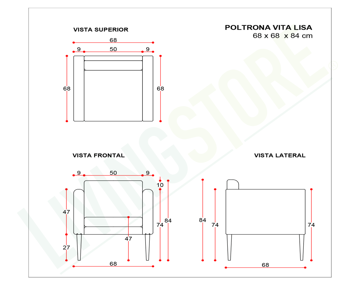 planimetria 2023 poltrona vita lisa