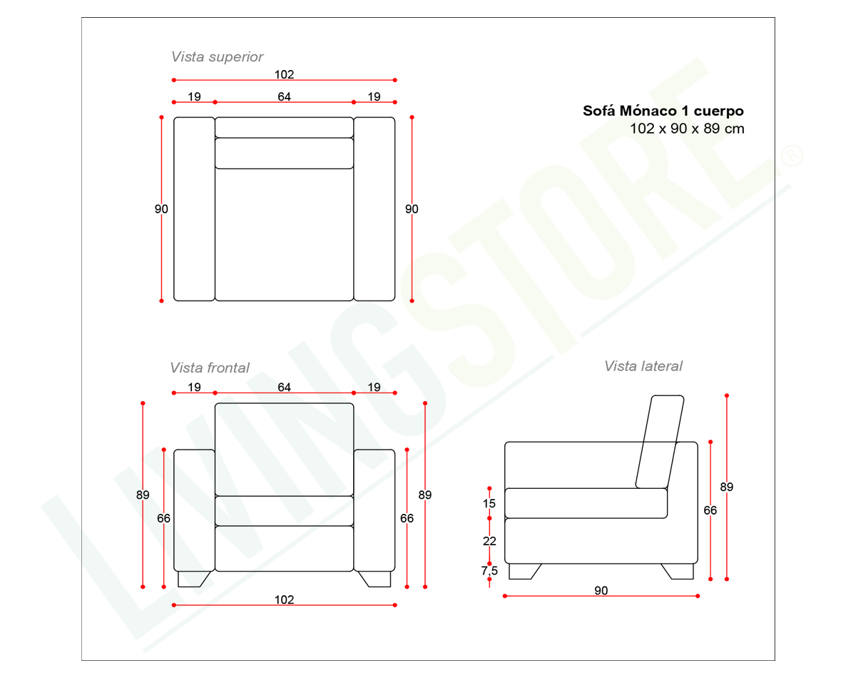 planimetria 2023 sofa monaco 1 cuerpo brazo 19