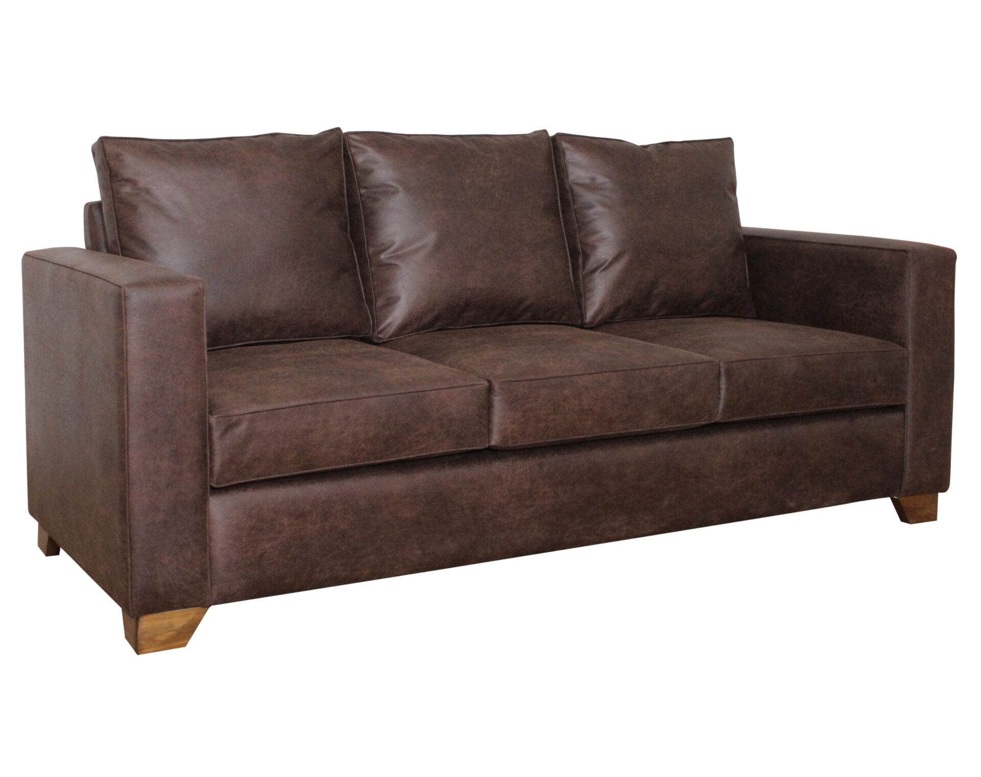 sofa henry 3 cuerpos 200 cuero bonded 70 dk brown iso