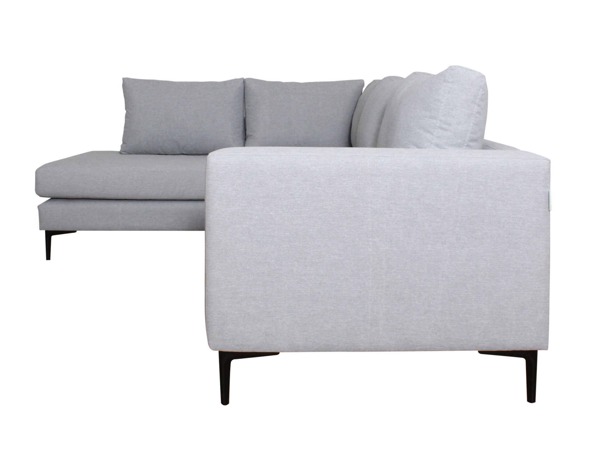 sofa modular bock intercambiable felpa turquesa lateral 3