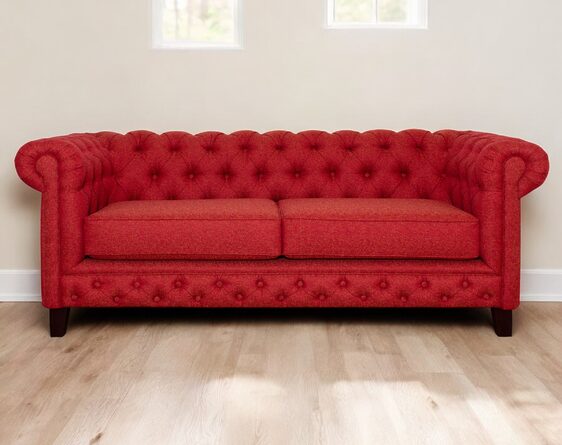 sofá 3 cuerpos chesterfield chenille fd