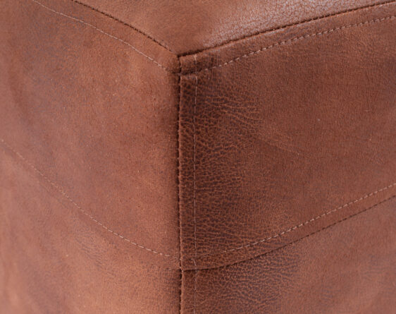 pouf cuadrado liso cuero bonded 70%