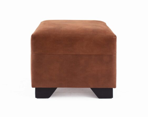 pouf cuadrado liso cuero bonded 70%
