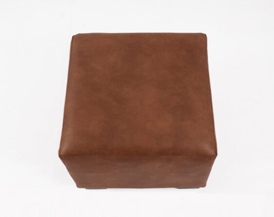 pouf cuadrado liso cuero bonded 70%