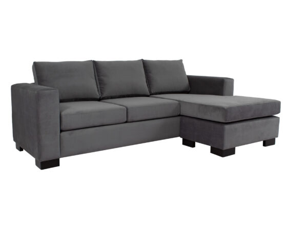 sofá 3 cuerpos mónaco chaise longue intercambiable felpa velluti