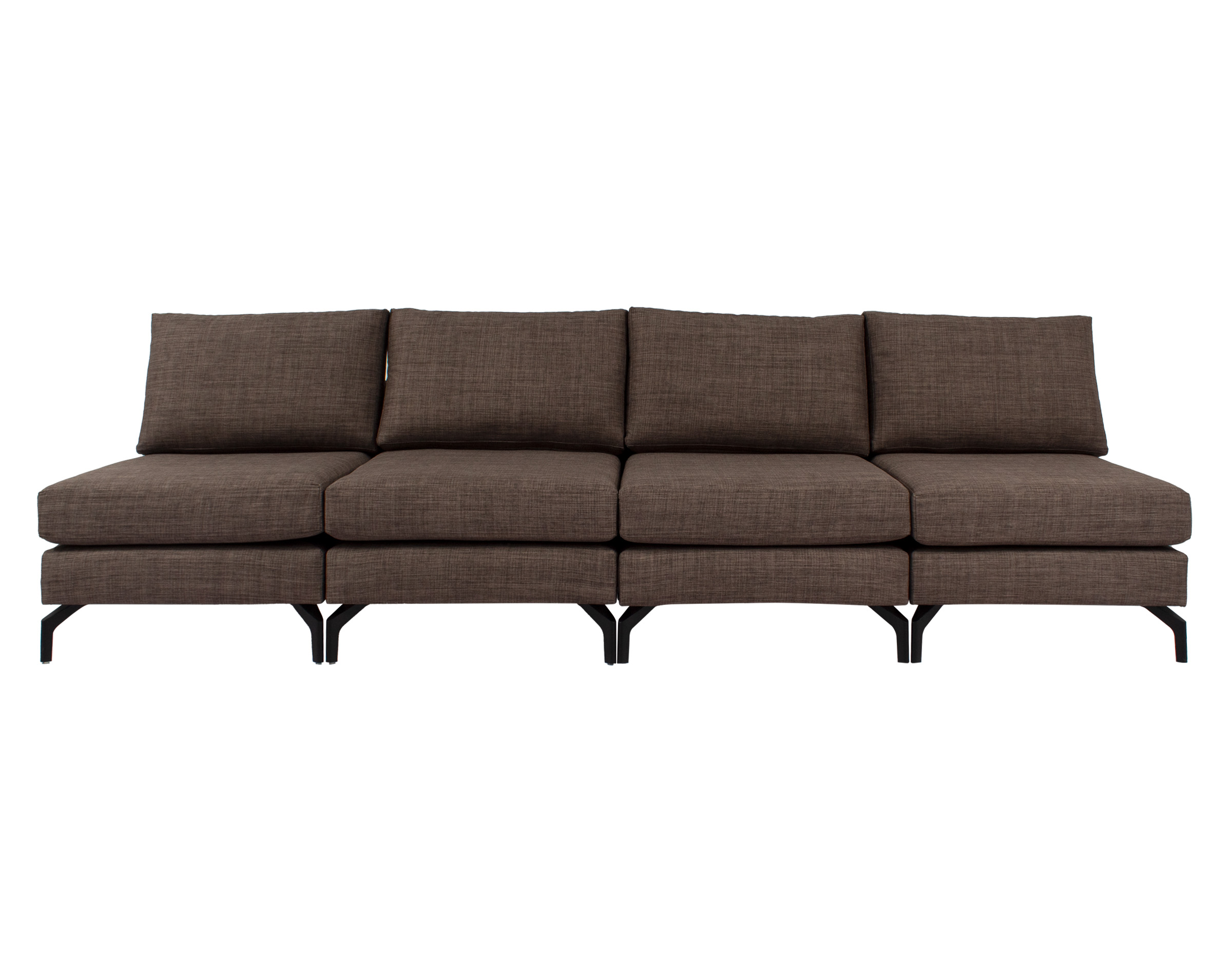 sofa 4 modulos bariloche castaÑo frente