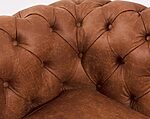 sofá chesterfield 3 cuerpos cuero bonded 70%