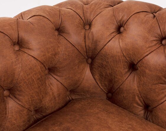 sofá chesterfield 3 cuerpos cuero bonded 70% whisky detalle sofá chesterfield 3 cuerpos cuero bonded 70% whisky detalle