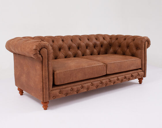 sofá chesterfield 3 cuerpos cuero bonded 70% whisky iso sofá chesterfield 3 cuerpos cuero bonded 70% whisky iso