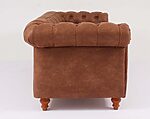 sofá chesterfield 3 cuerpos cuero bonded 70%