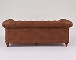 sofá chesterfield 3 cuerpos cuero bonded 70%