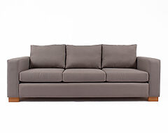 sofá 3 cuerpos mónaco lino kal gris plata frente