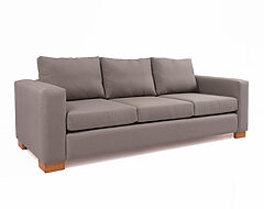 sofá 3 cuerpos mónaco lino kal gris plata iso