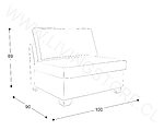 sillón cama 1 plaza urban cuero sintético praga