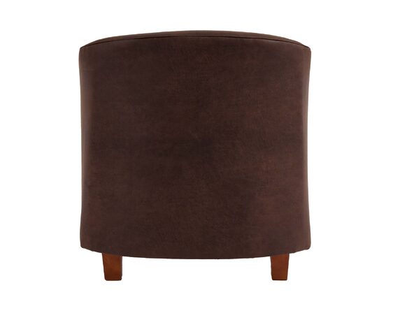 poltrona annie cuero bonded 70% dk brown