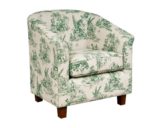 poltrona annie lino romantic green