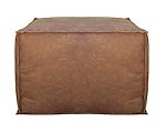 pouf cuadrado rústico cuero bonded 70%
