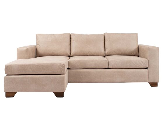 Sofá 3 Cuerpos Intercambiable Mónaco Cuero Bonded 70% beige frente Sofá 3 Cuerpos Intercambiable Mónaco Cuero Bonded 70% beige frente