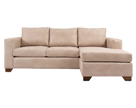 Sofá 3 Cuerpos Intercambiable Mónaco Cuero Bonded 70% beige frente Sofá 3 Cuerpos Intercambiable Mónaco Cuero Bonded 70% beige frente