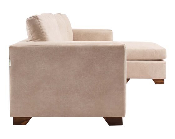 Sofá 3 Cuerpos Intercambiable Mónaco Cuero Bonded 70% beige lateral 1 Sofá 3 Cuerpos Intercambiable Mónaco Cuero Bonded 70% beige lateral 1