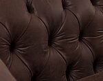 sofá chesterfield 3 cuerpos cuero bonded 30% dk brown
