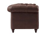 sofá chesterfield 3 cuerpos cuero bonded 30% dk brown