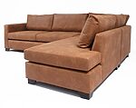 sofá modular con chaise longue derecho cuero bonded 70%