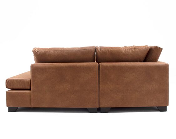 sofá modular con chaise longue derecho cuero bonded 70%