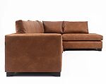 sofá modular con chaise longue derecho cuero bonded 70%