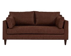 sofa 2 cuerpos napoles cuero bonded 30 cognac frente