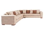 sofa modular levante cuero bonded 70 beige frente