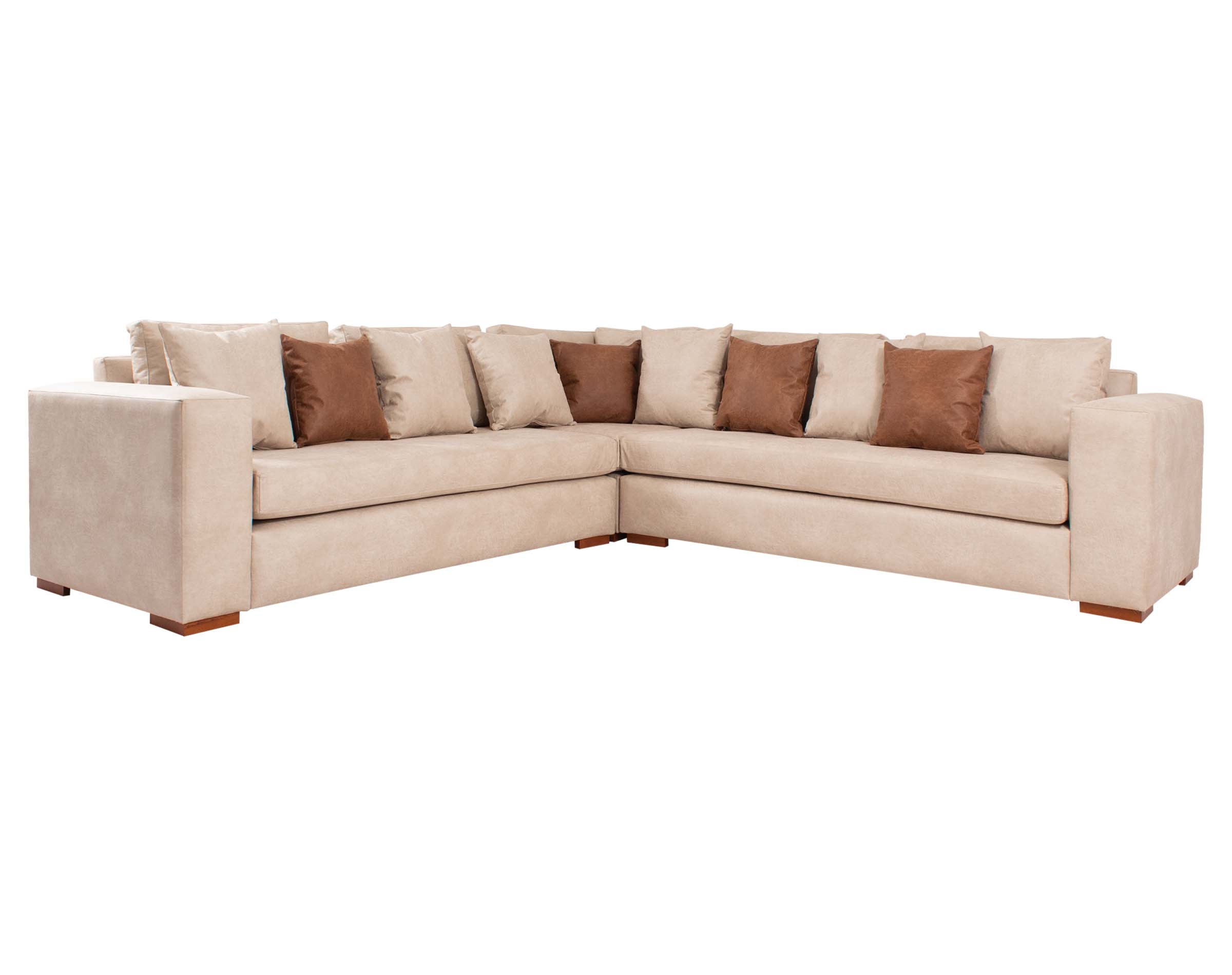 sofa modular levante cuero bonded 70 beige iso