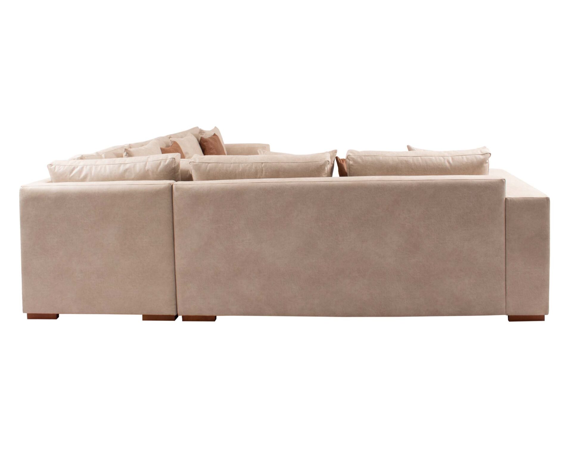 sofa modular levante cuero bonded 70 beige trasera