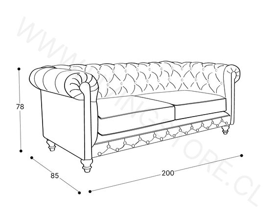 trazo chesterfield 200 cm trazo chesterfield 200 cm