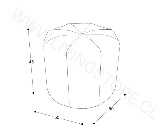 trazo pouf circular octagono
