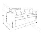 trazo sofa bruna 194 cm