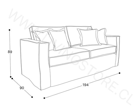 trazo sofa bruna 194 cm