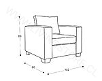 trazo sofa monaco 1 cuerpo