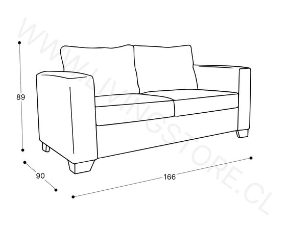 trazo sofa monaco 2 cuerpos
