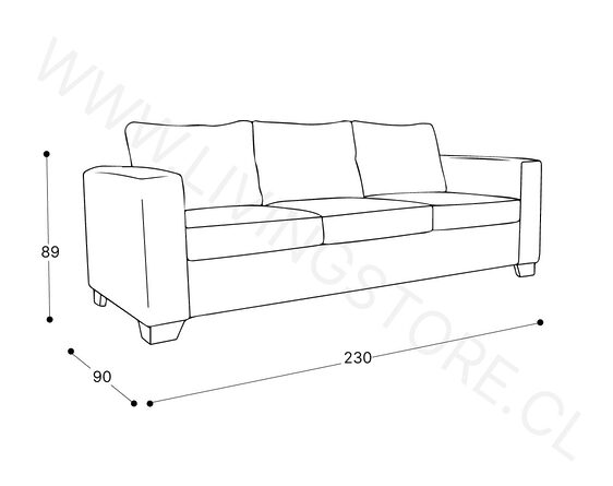 trazo sofa monaco 3 cuerpos