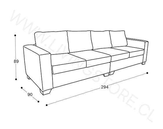 trazo sofa monaco 4 cuerpos