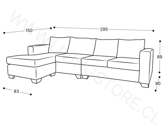 trazo sofa monaco 4 cuerpos intercambiable